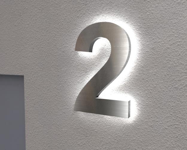 Kategoriebild der Kategorie “LED-Edelstahl-Hausnummern mit Dämmerungsmodul”
