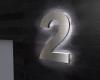 Artikelbild 1 des Artikels “Edelstahl-Hausnummer 2 mit LED-Ambilight  „Ambilight Number 2“ “
