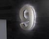 Artikelbild 1 des Artikels “Edelstahl-Hausnummer 9 mit LED-Ambilight  „Ambilight Number 9“ “