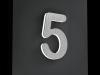 Artikelbild 1 des Artikels “LED-beleuchtete Edelstahl-Hausnummer 5 „LED-Numeral 5“ “