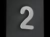 Artikelbild 1 des Artikels “LED-beleuchtete Edelstahl-Hausnummer 2 „LED-Numeral 2“ “