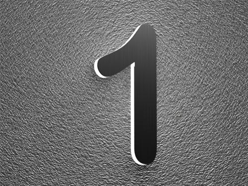 Artikelbild des Artikels “LED-beleuchtete Edelstahl-Hausnummer 1 „LED-Numeral 1“ “