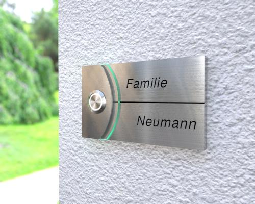Artikelbild des Artikels “Aufputz Edelstahl-MP3-Funkklingel mit Gravur „Swing Line“ “