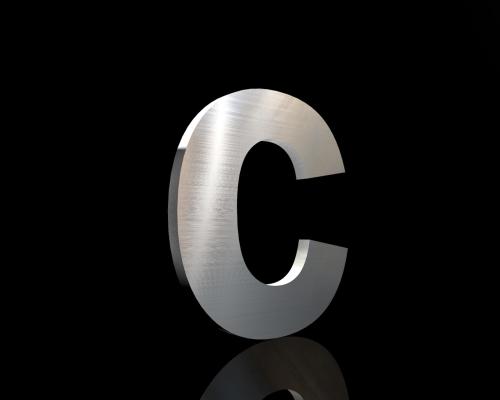 Artikelbild des Artikels “Edelstahl-Buchstabe c 