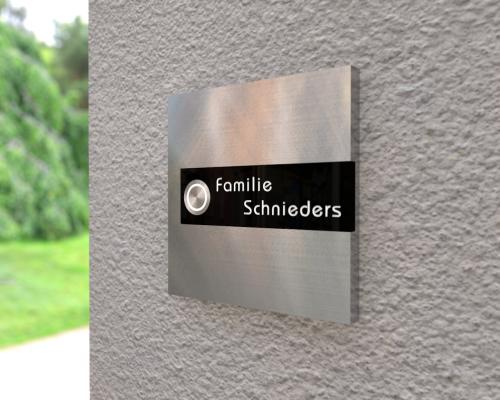 Artikelbild des Artikels “Design Edelstahlklingel mit Acryl „B&S Edition Slim“ “