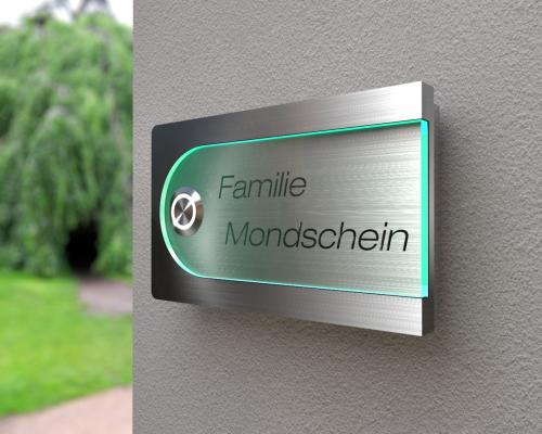 Artikelbild des Artikels “Design Edelstahklingel mit Acrylglasplatte 