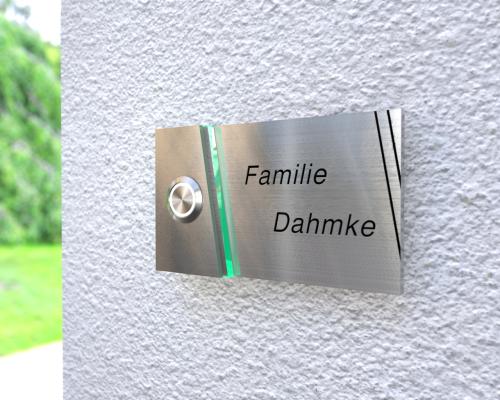 Artikelbild des Artikels “Aufputz Edelstahl-MP3-Funkklingel mit Gravur „Aslant Line“ “