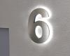 Artikelbild 2 des Artikels “Edelstahl-Hausnummer 6 mit LED-Ambilight  „Ambilight Number 6“ “
