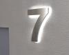 Artikelbild 2 des Artikels “Edelstahl-Hausnummer 7 mit LED-Ambilight  „Ambilight Number 7“ “