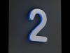 Artikelbild 2 des Artikels “LED-beleuchtete Edelstahl-Hausnummer 2 „LED-Numeral 2“ “