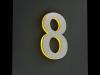 Artikelbild 3 des Artikels “LED-beleuchtete Edelstahl-Hausnummer 8 „LED-Numeral 8“ “