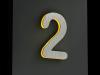 Artikelbild 3 des Artikels “LED-beleuchtete Edelstahl-Hausnummer 2 „LED-Numeral 2“ “