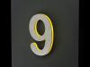 Artikelbild 3 des Artikels “LED-beleuchtete Edelstahl-Hausnummer 9 „LED-Numeral 9“ “