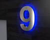 Artikelbild 3 des Artikels “Edelstahl-Hausnummer 9 mit LED-Ambilight  „Ambilight Number 9“ “