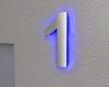 Artikelbild 4 des Artikels “Edelstahl-Hausnummer 1 mit LED-Ambilight  „Ambilight Number 1“ “