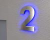 Artikelbild 4 des Artikels “Edelstahl-Hausnummer 2 mit LED-Ambilight  „Ambilight Number 2“ “