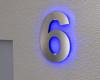 Artikelbild 4 des Artikels “Edelstahl-Hausnummer 6 mit LED-Ambilight  „Ambilight Number 6“ “