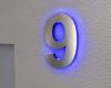 Artikelbild 4 des Artikels “Edelstahl-Hausnummer 9 mit LED-Ambilight  „Ambilight Number 9“ “