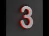 Artikelbild 4 des Artikels “LED-beleuchtete Edelstahl-Hausnummer 3 „LED-Numeral 3“ “