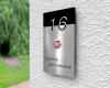 Artikelbild 5 des Artikels “Design Edelstahlklingel mit Hausnummerngravur & Acryleinlage „B&S Edition Shared Number“ “