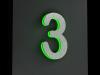 Artikelbild 5 des Artikels “LED-beleuchtete Edelstahl-Hausnummer 3 „LED-Numeral 3“ “