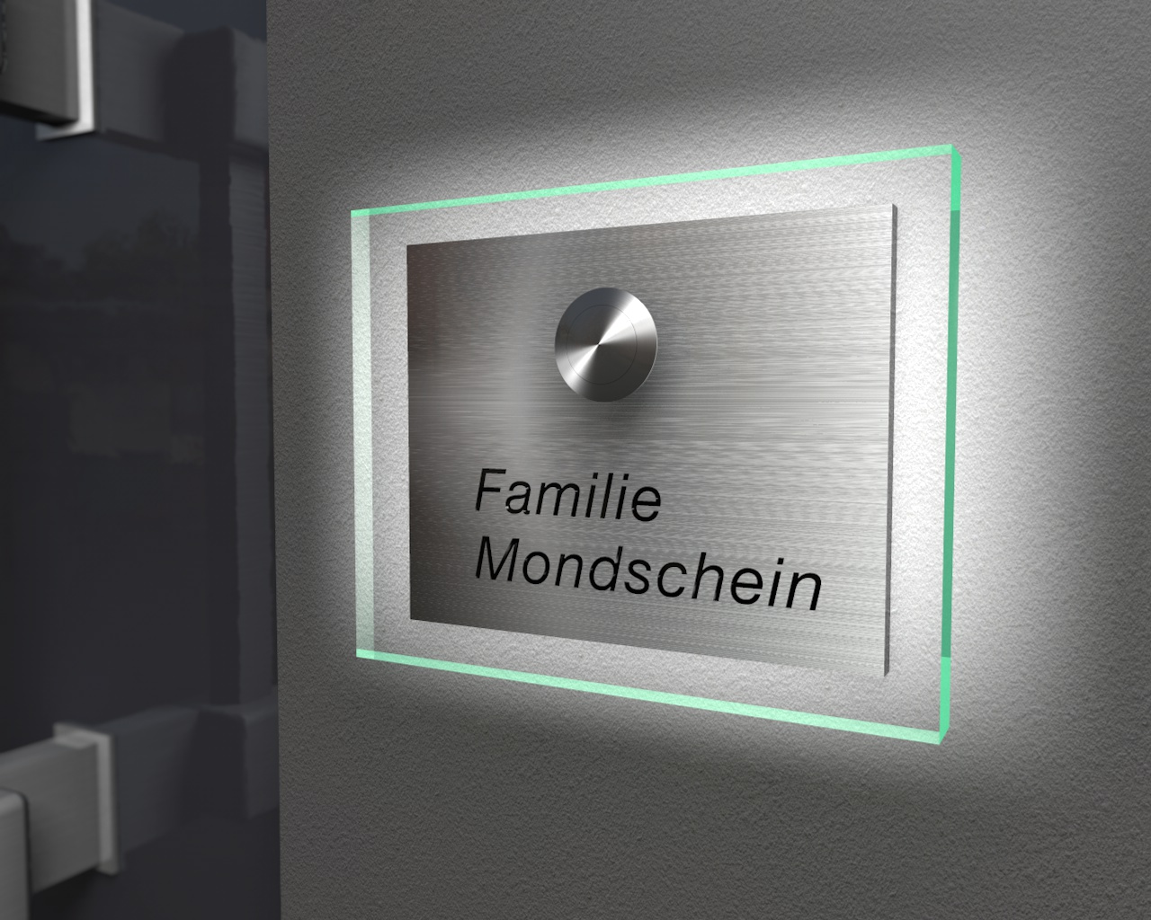 Artikelbild 10 des Artikels “Design Edelstahklingel mit Echtglasplatte & Ambilight (Hintergrundbeleuchtung) 