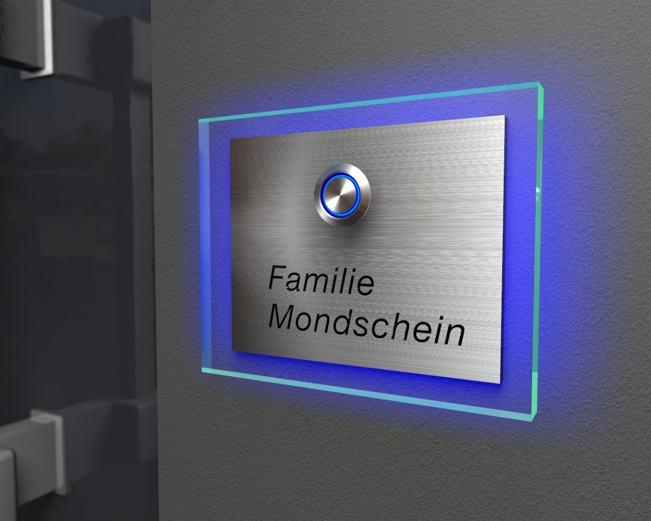 Artikelbild 11 des Artikels “Design Edelstahklingel mit Echtglasplatte & Ambilight (Hintergrundbeleuchtung) 