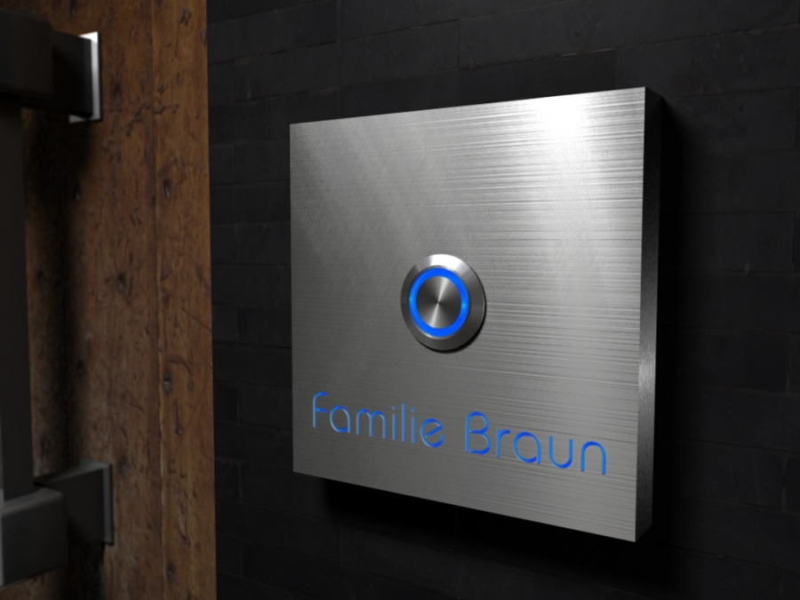 Artikelbild 2 des Artikels “Luxus-Design Edelstahlklingel mit LED-Namesbeleuchtung 