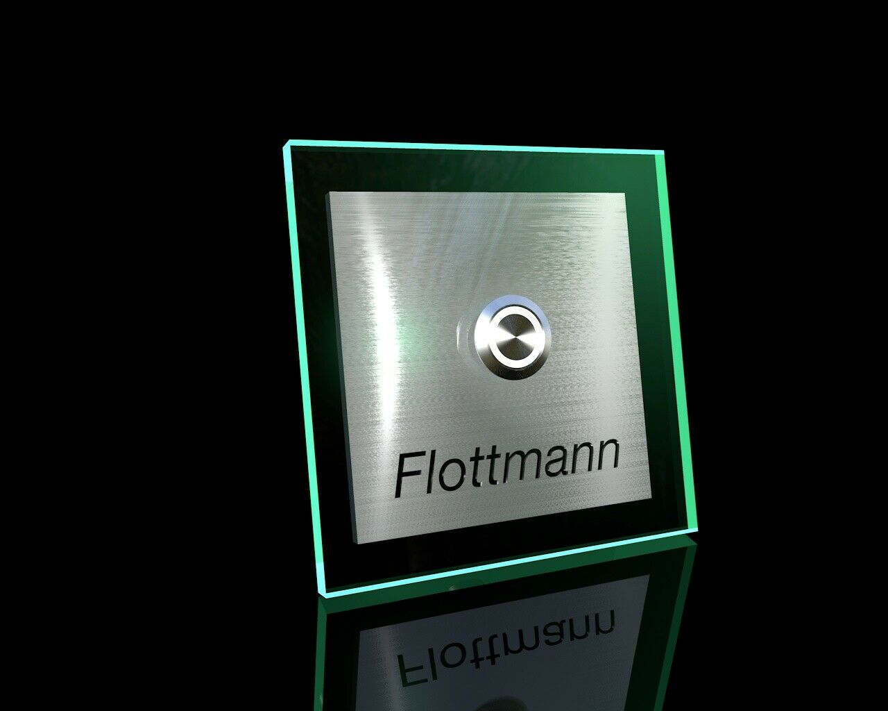 Artikelbild 2 des Artikels “Aufputz Edelstahl-MP3-Funkklingel - mit Echtglas - Aufsatz „Exclusiv Float“ “