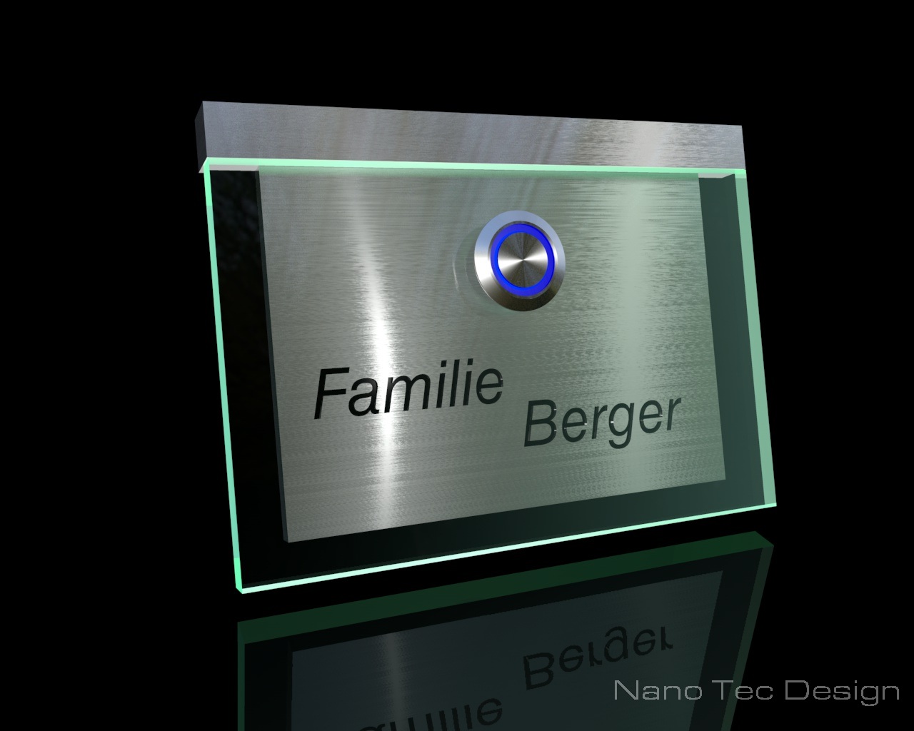 Artikelbild 2 des Artikels “Edelstahlklingel mit Echtglasplatte und LED-Namensbeleuchtung 