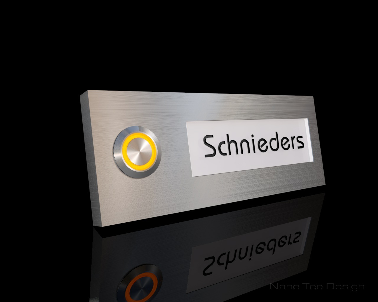 Artikelbild 3 des Artikels “Design Edelstahlklingel mit LED-Namensbeleuchtung & Gravur 