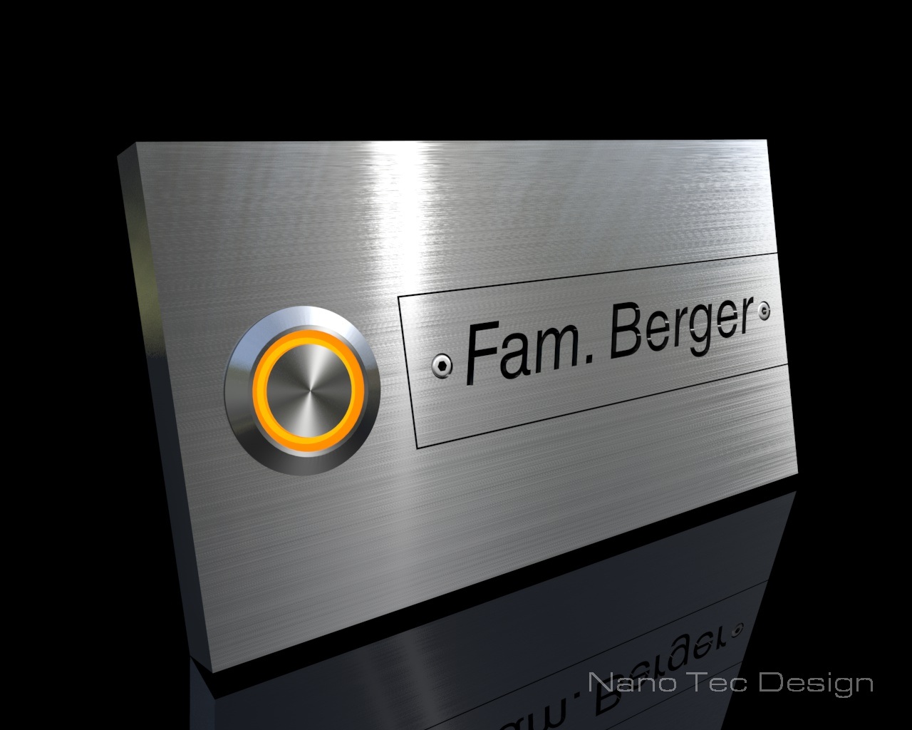 Artikelbild 3 des Artikels “Design Edelstahlklingel mit austauschbarem Gravurschild 