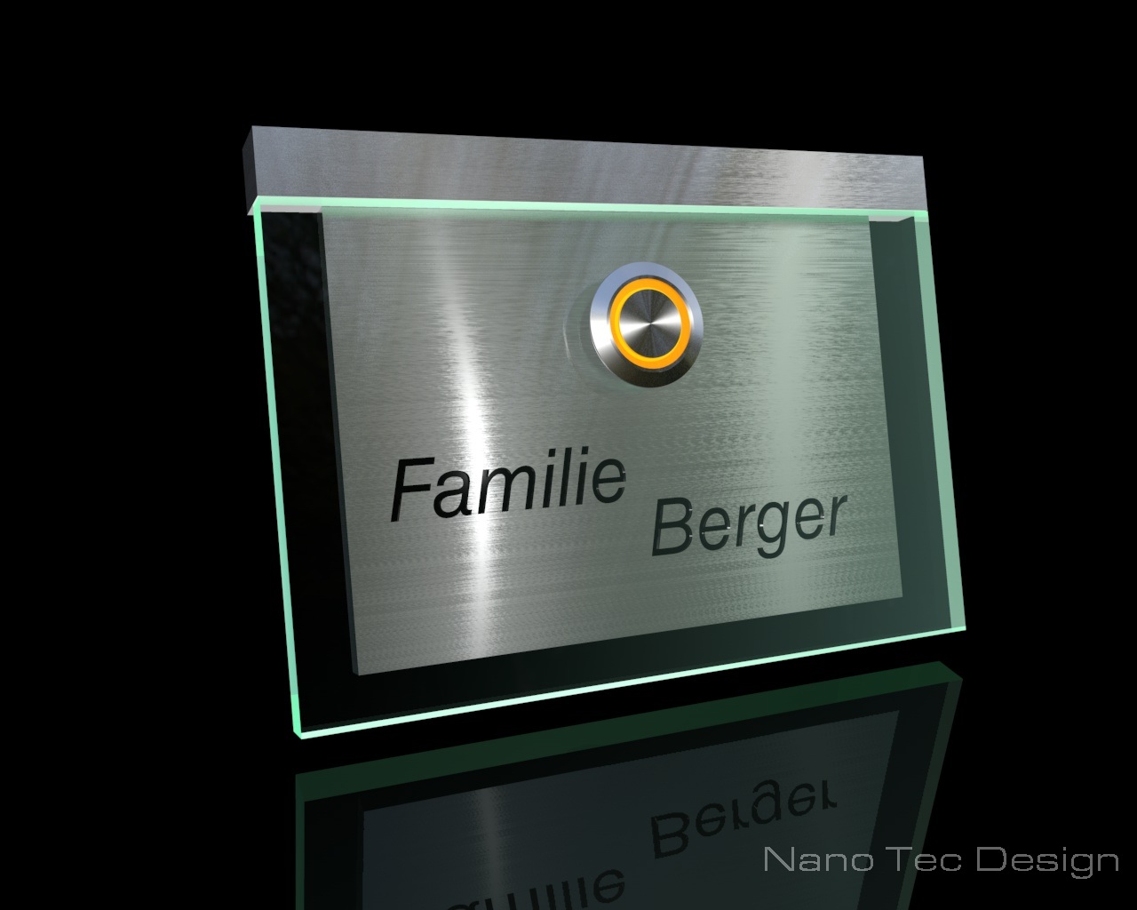 Artikelbild 3 des Artikels “Edelstahlklingel mit Echtglasplatte und LED-Namensbeleuchtung 