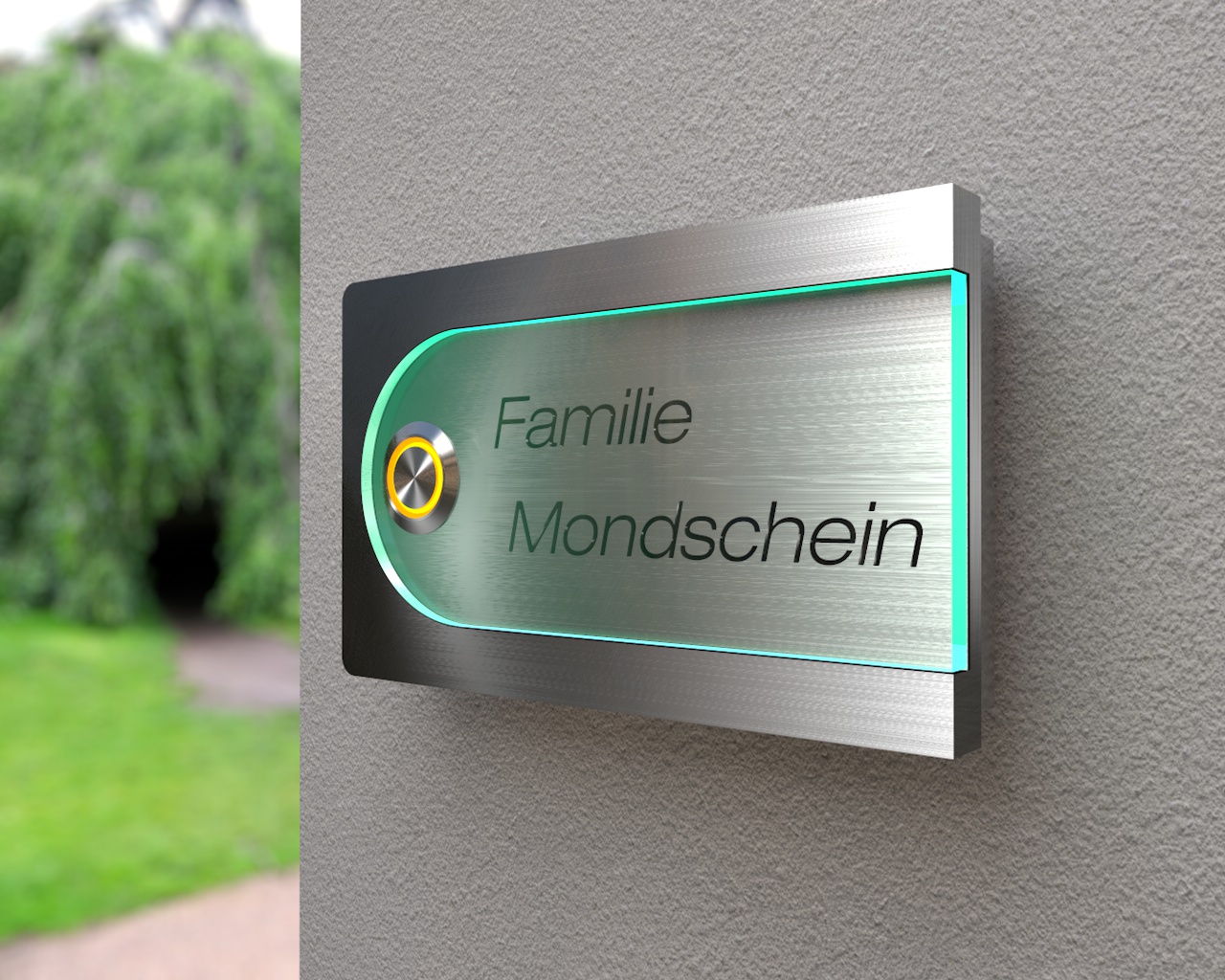 Artikelbild 3 des Artikels “Design Edelstahklingel mit Acrylglasplatte 