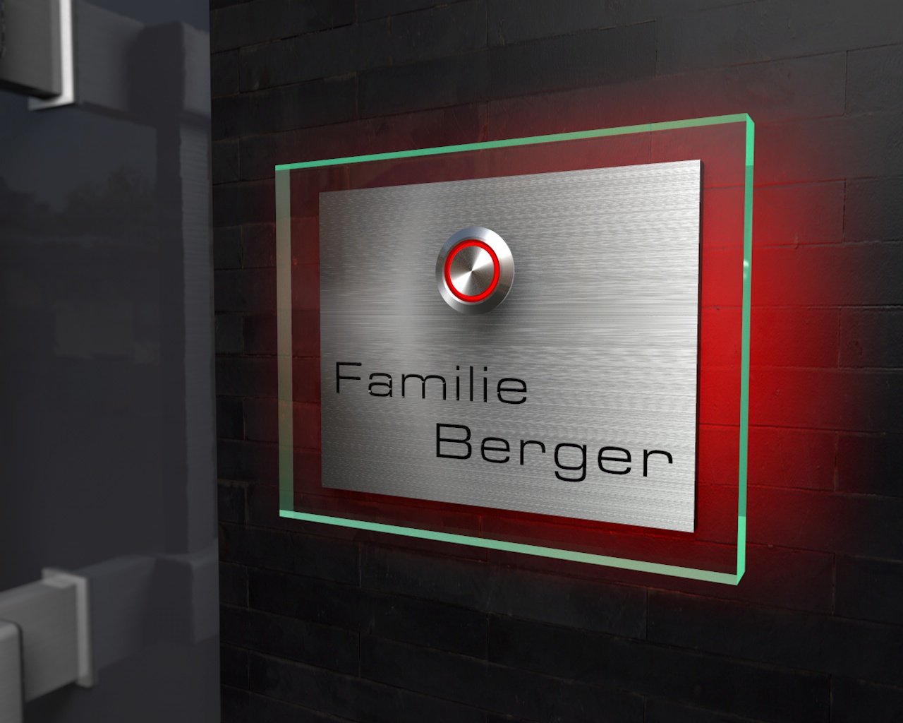 Artikelbild 4 des Artikels “Design Edelstahklingel mit Echtglasplatte & Ambilight (Hintergrundbeleuchtung) 