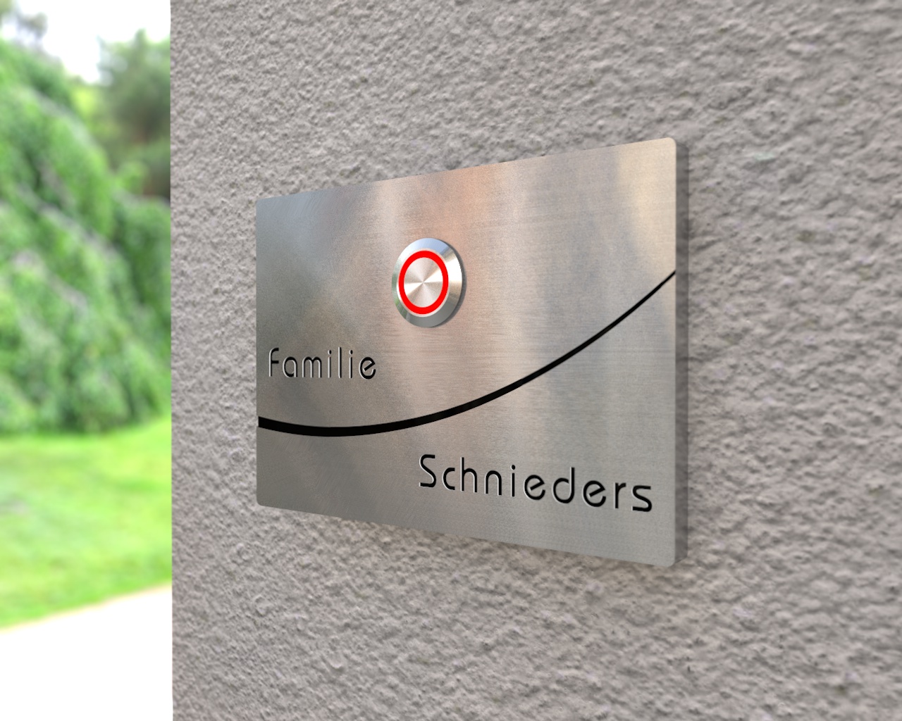 Artikelbild 4 des Artikels “Aufputz Edelstahl-MP3-Funkklingel mit Gravur „Smile Invitation“ “