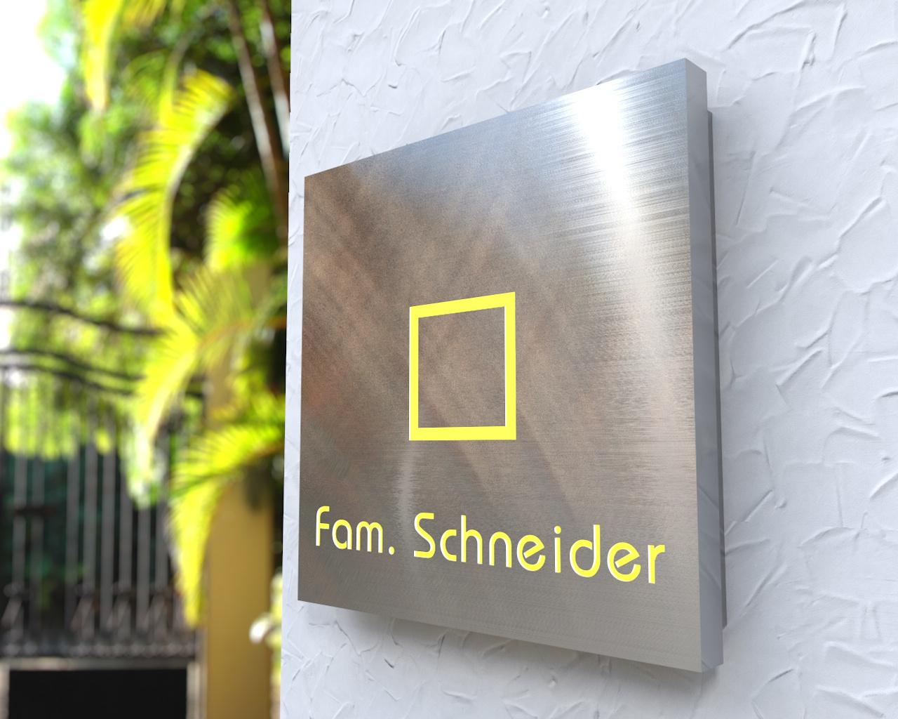 Artikelbild 4 des Artikels “Aufputz Edelstahl-MP3-Funkklingel mit LED-Namensbeleuchtung „Shining Square“ “