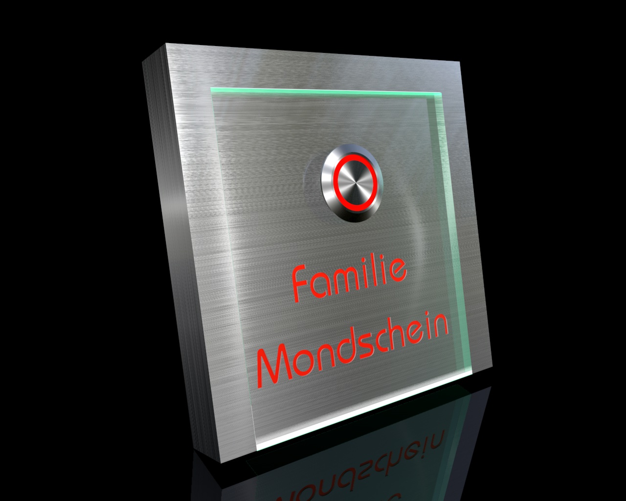 Artikelbild 4 des Artikels “Design Edelstahlklingel mit LED-beleuchteter Namensgravur hinter Acrylglas 