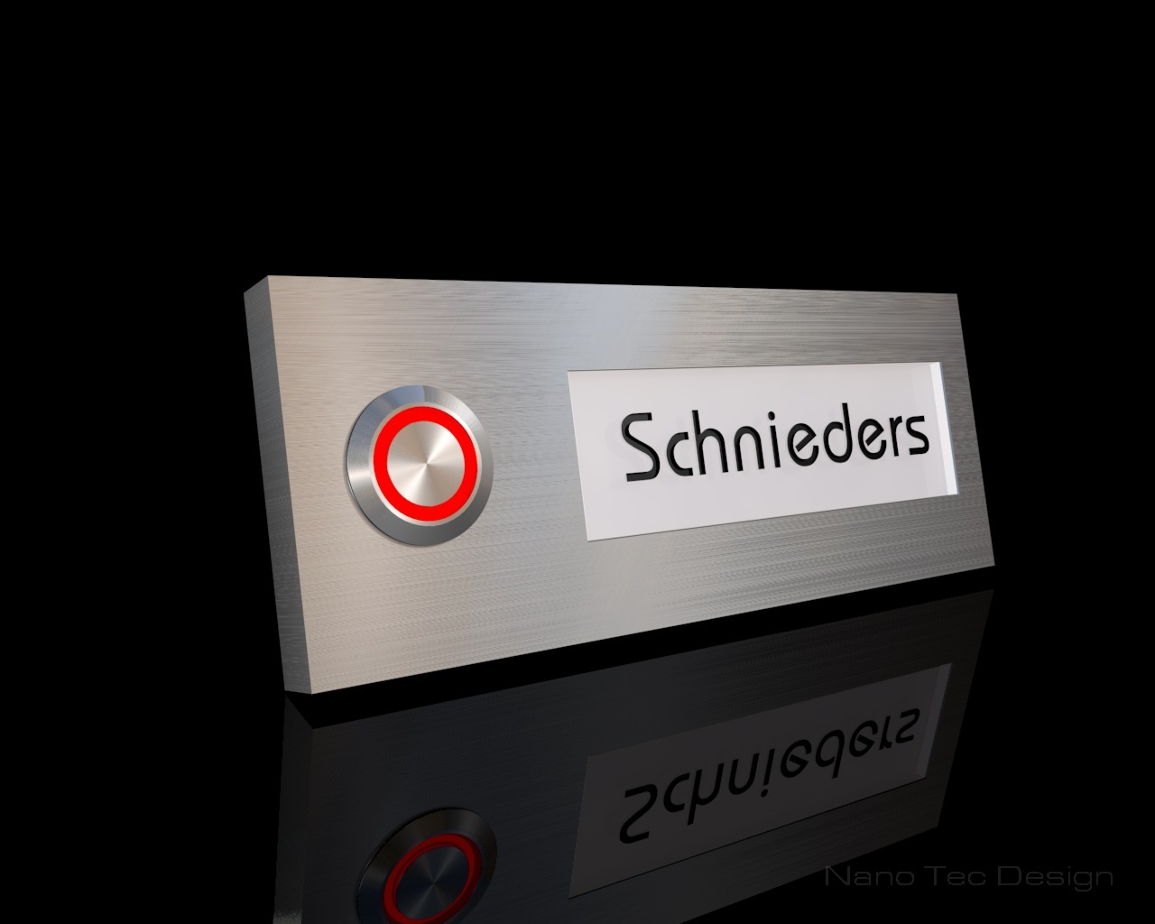 Artikelbild 4 des Artikels “Design Edelstahlklingel mit LED-Namensbeleuchtung & Gravur 