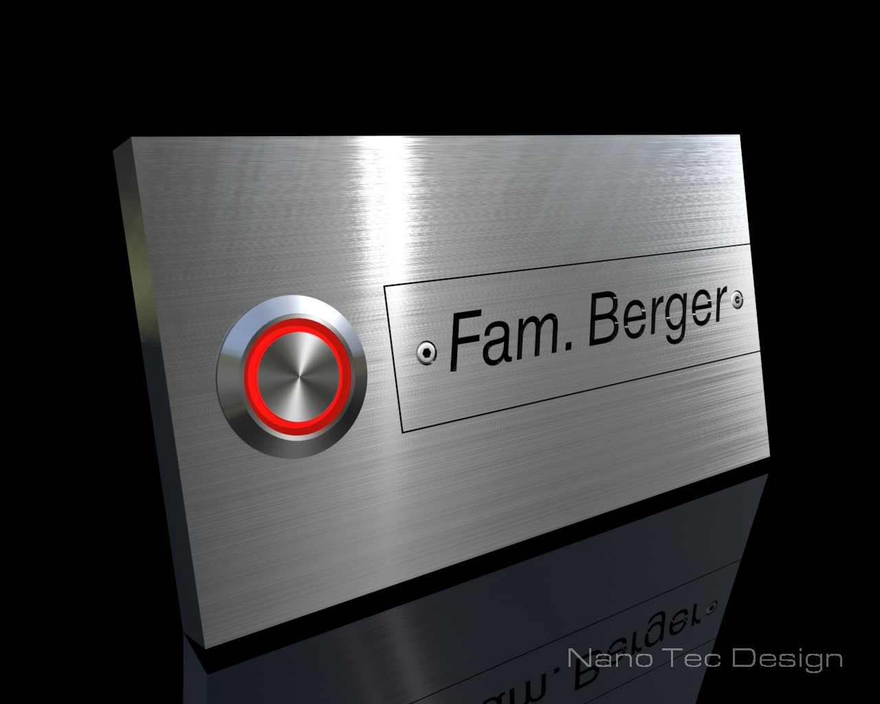 Artikelbild 4 des Artikels “Design Edelstahlklingel mit austauschbarem Gravurschild 