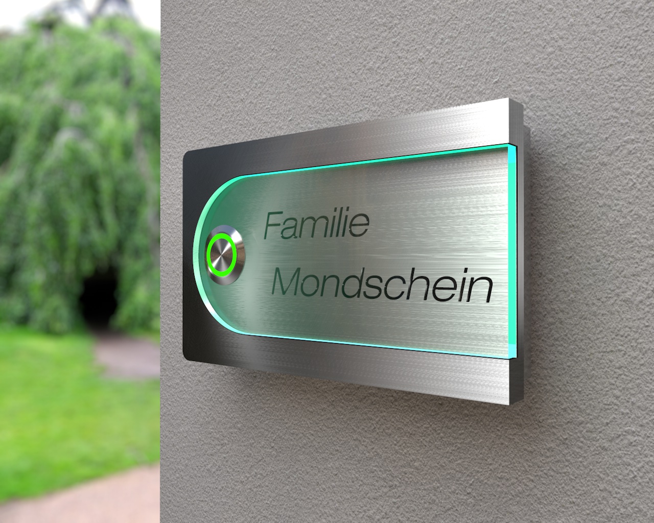 Artikelbild 4 des Artikels “Design Edelstahklingel mit Acrylglasplatte 