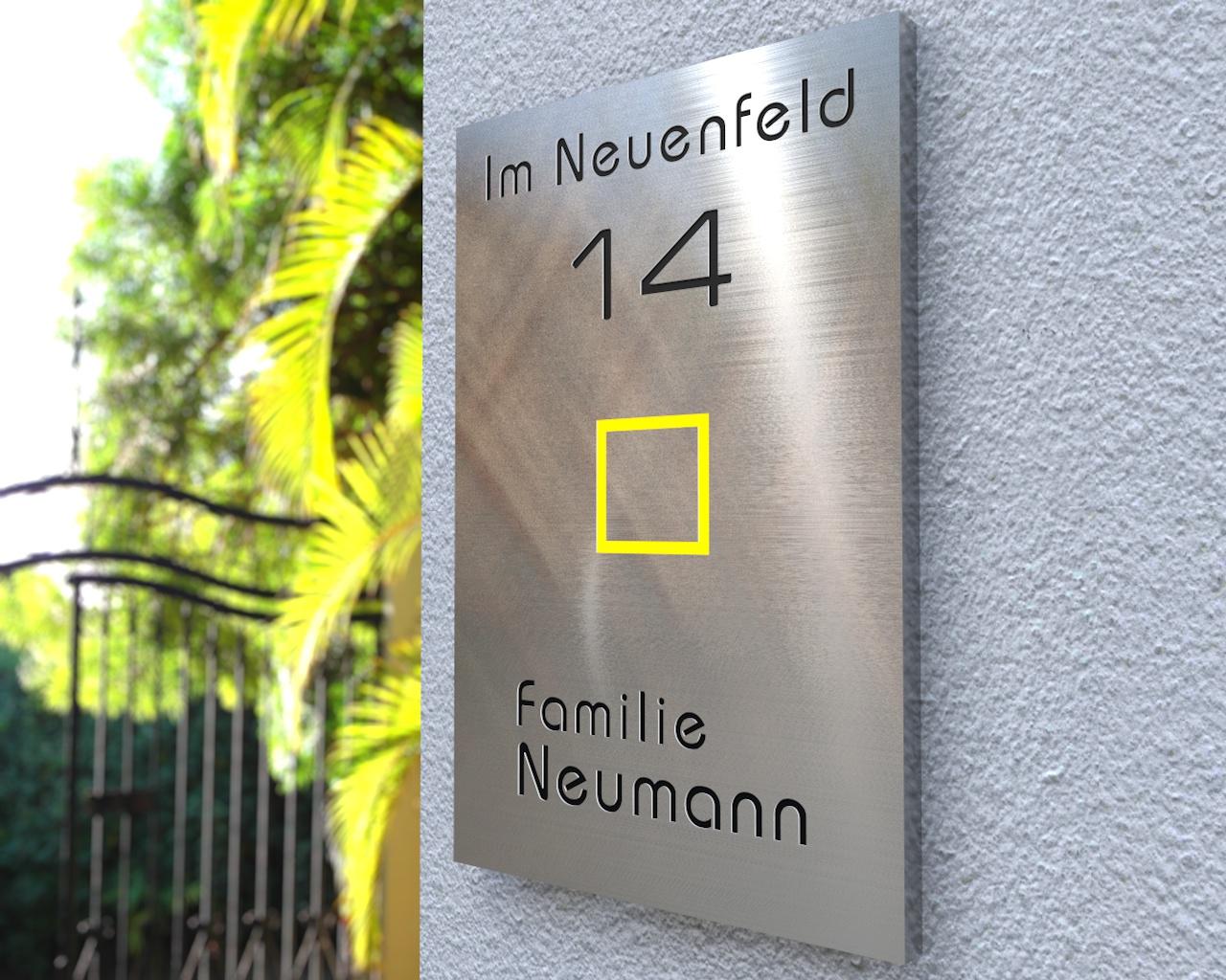 Artikelbild 4 des Artikels “Aufputz Edelstahl-MP3-Funkklingel mit Gravur „Square inclusive“ “
