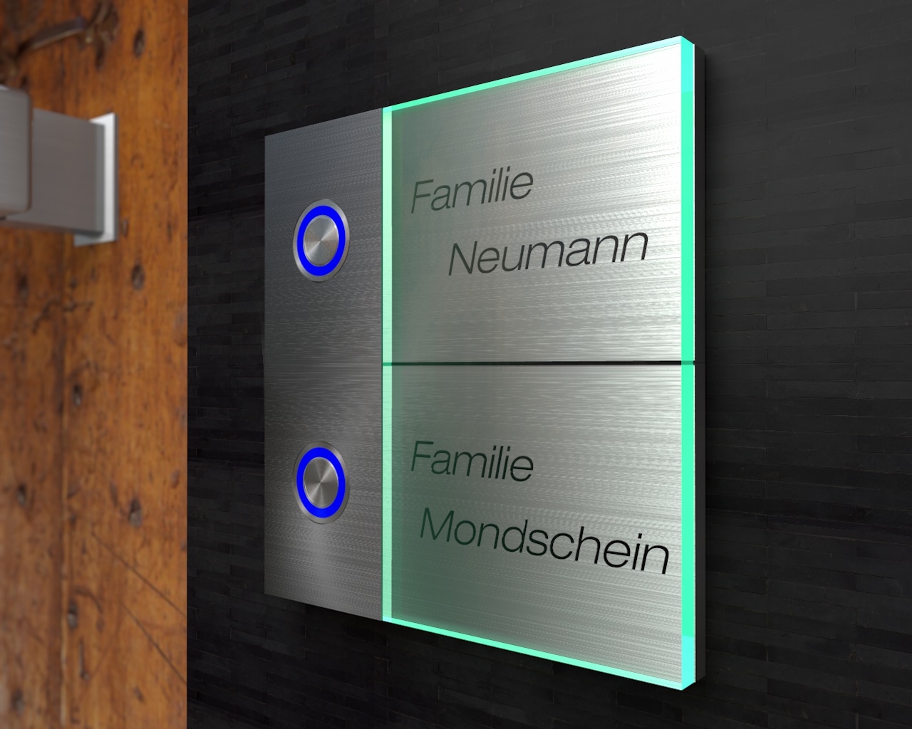 Artikelbild 4 des Artikels “2-Familien Design-Edelstahlklingel mit Echtglas 