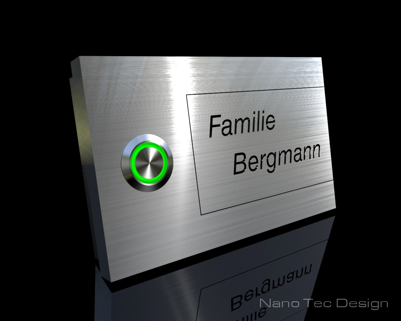 Artikelbild 5 des Artikels “Design Edelstahlklingel mit austauschbarem Gravurschild 