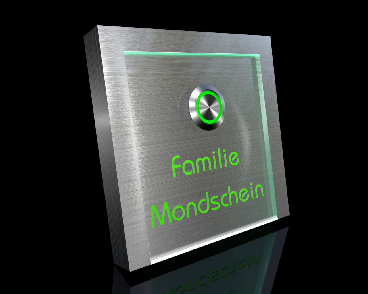 Artikelbild 5 des Artikels “Design Edelstahlklingel mit LED-beleuchteter Namensgravur hinter Acrylglas 