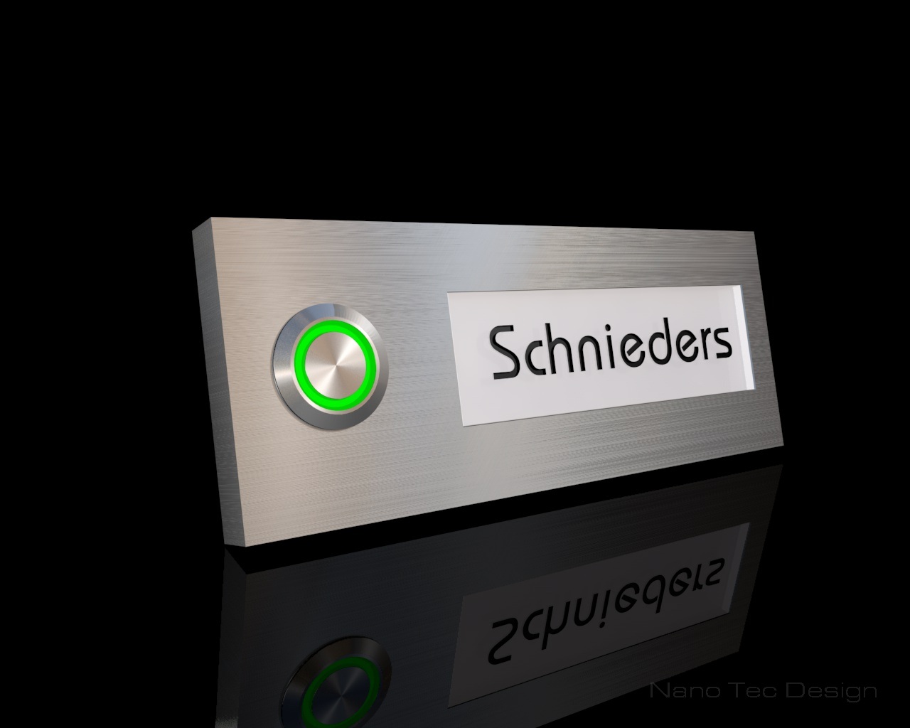 Artikelbild 5 des Artikels “Design Edelstahlklingel mit LED-Namensbeleuchtung & Gravur 