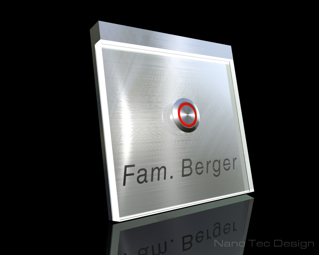 Artikelbild 5 des Artikels “Edelstahlklingel mit Echtglasplatte und LED-Namensbeleuchtung 