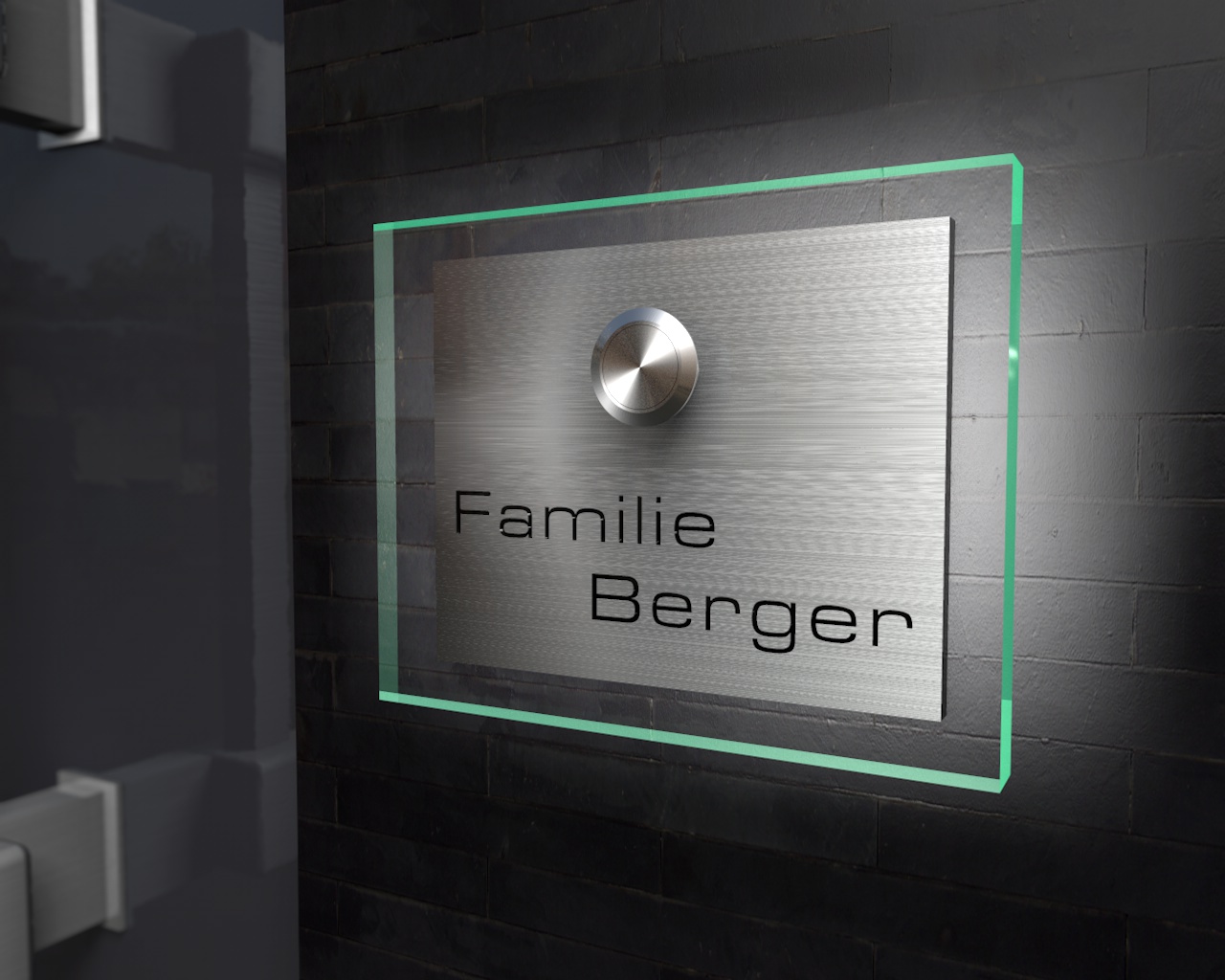 Artikelbild 6 des Artikels “Design Edelstahklingel mit Echtglasplatte & Ambilight (Hintergrundbeleuchtung) 
