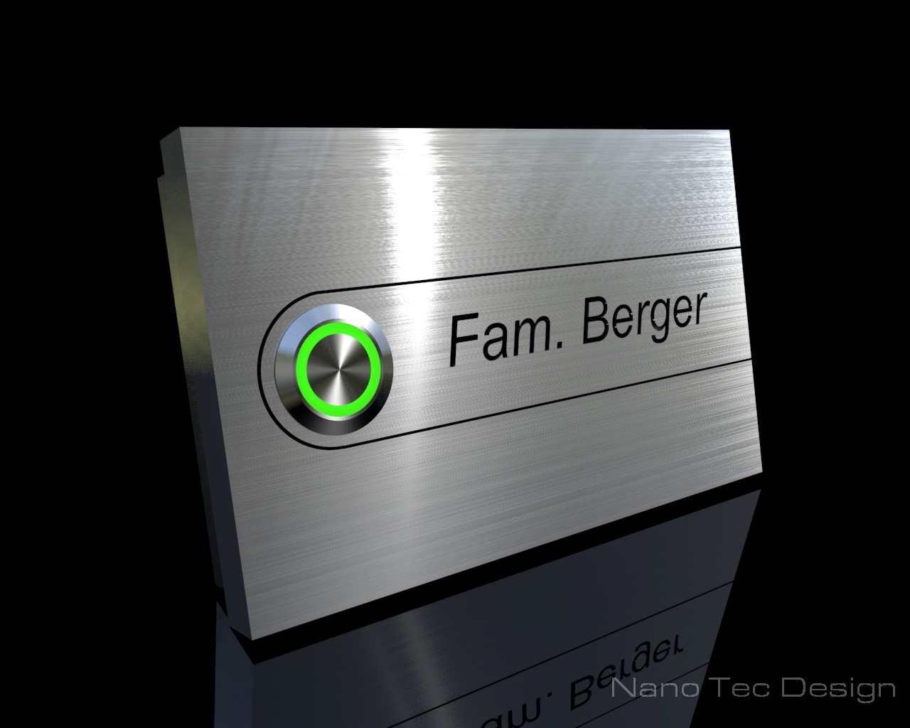 Artikelbild 6 des Artikels “Aufputz-Edelstahlklingel mit Ambilight und Edelstahl-Gravurschild (austauschbar) 