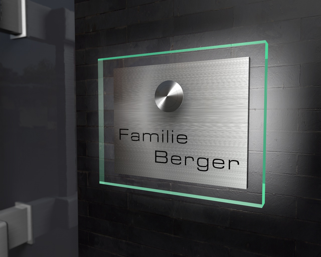 Artikelbild 7 des Artikels “Design Edelstahklingel mit Echtglasplatte & Ambilight (Hintergrundbeleuchtung) 
